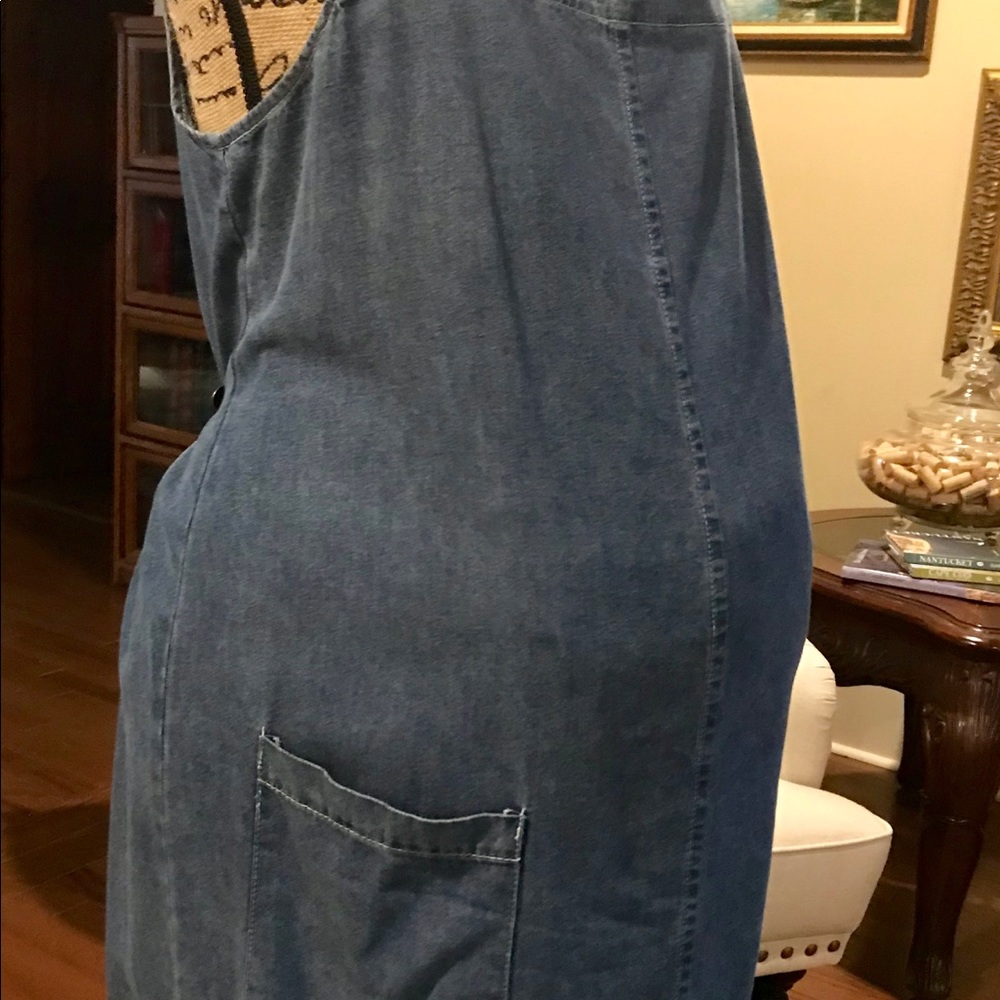 Maternity blue jean dress